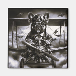 ブルドッグフランスのアビエーター磁石 マグネット