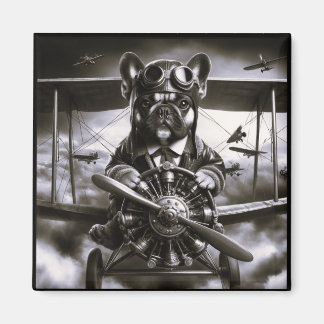 ブルドッグフランスのアビエーター磁石 マグネット