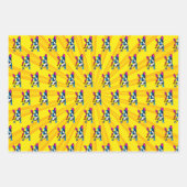 ブルドッグフランスのアポップ・アートのート ラッピングペーパーシート (正面3)