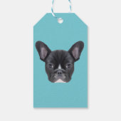 ブルドッグフランスのアートポートレート ギフトタグ (裏面)