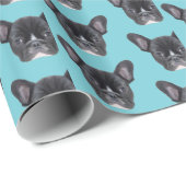 ブルドッグフランスのアートポートレート ラッピングペーパー (ロールコーナー)