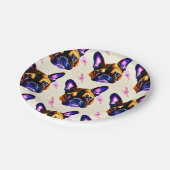 ブルドッグフランスのアート紙プレート ペーパープレート (アングル)