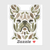 ブルドッグフランスのアート シール (シート)