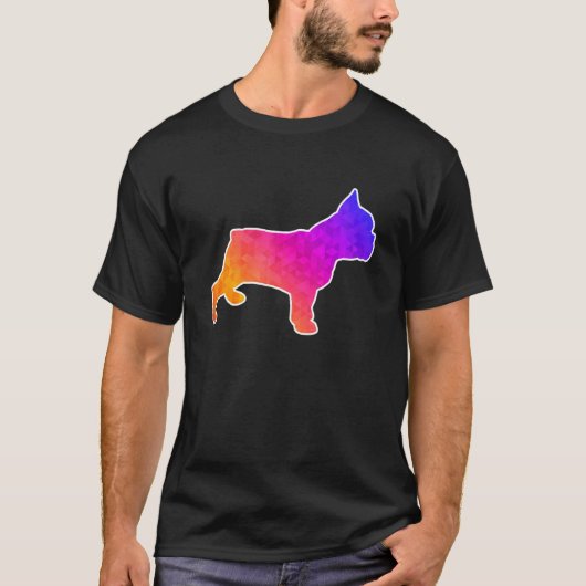 ブルドッグフランスのアーローポリ Tシャツ (正面)