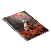 ブルドッグフランスのイン紅葉秋インスパイア ノートブック (右側)