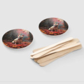 ブルドッグフランスのイン紅葉秋インスパイア ハンドファン (組立なし)