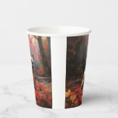 ブルドッグフランスのイン紅葉秋インスパイア 紙コップ (左)