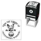 ブルドッグフランスのイーイングバーガー図書名 セルフインキングスタンプ (インサイチュ)