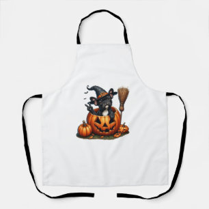 ブルドッグフランスのウィッチパンプキンハロウィーンメンズウーメンズ エプロン