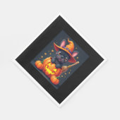 ブルドッグフランスのウィッチパンプキンハロウィーンメンズウーメンズ スタンダードランチョンナプキン (角)