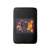 ブルドッグフランスのウィッチパンプキンハロウィーンメンズウーメンズ バスマット (正面縦)