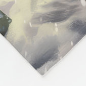 ブルドッグフランスのウィンターワンダーランドクリスマスジョイ フリースブランケット (角)