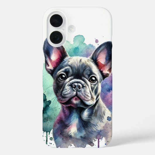 ブルドッグフランスのウォーター色 Case-Mate iPhoneケース (裏面)