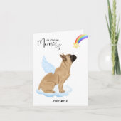 ブルドッグフランスのエンジェルドッグペットロス悔やみや弔慰 カード (正面)