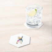 ブルドッグフランスのオリジナル水彩スケッチギフト ペーパーコースター (インサイチュ)