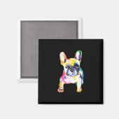 ブルドッグフランスのオリジナル水彩スケッチギフト マグネット (正面/裏面)