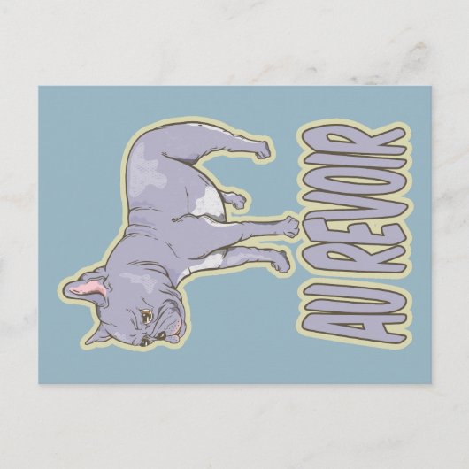 ブルドッグフランスのオレヴォワール ポストカード (正面)