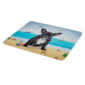 ブルドッグフランスのオンビーチ装飾用クッション カッティングボード (角)