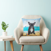 ブルドッグフランスのオンビーチ クッション (椅子)