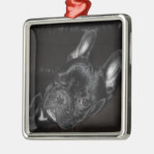 ブルドッグフランスのオーナメントメタルカスタム メタルオーナメント (左)