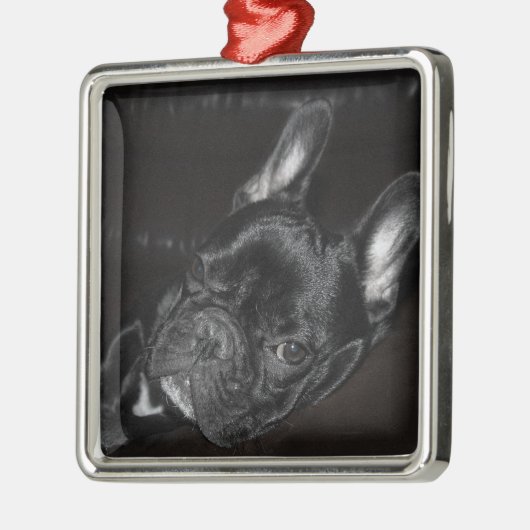 ブルドッグフランスのオーナメントメタルカスタム メタルオーナメント (左)