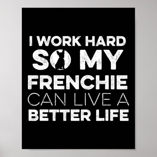 ブルドッグフランスのオーナーのデザイン ポスター (正面)