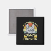 ブルドッグフランスのオーナーの引用文 マグネット (正面/裏面)
