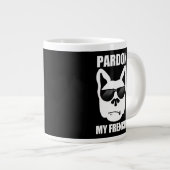 ブルドッグフランスのオーナー ジャンボコーヒーマグカップ (正面右)