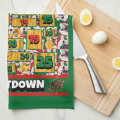 ブルドッグフランスのカウントダウンクリスマスアドベントカレンダー キッチンタオル (四つ折り)