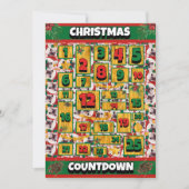 ブルドッグフランスのカウントダウンクリスマスアドベントカレンダー シーズンカード (正面)