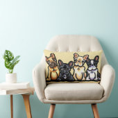 ブルドッグフランスのカルテット ランバークッション (椅子)