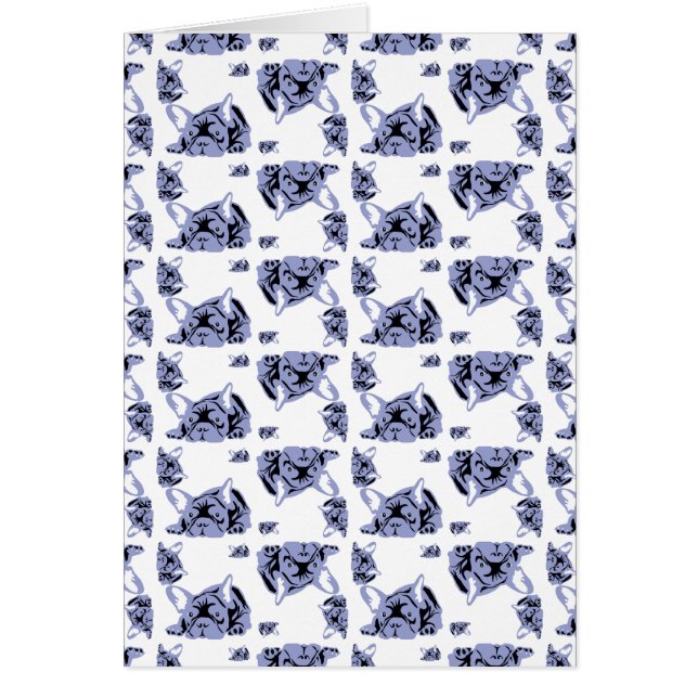 ブルドッグフランスのカード (正面)