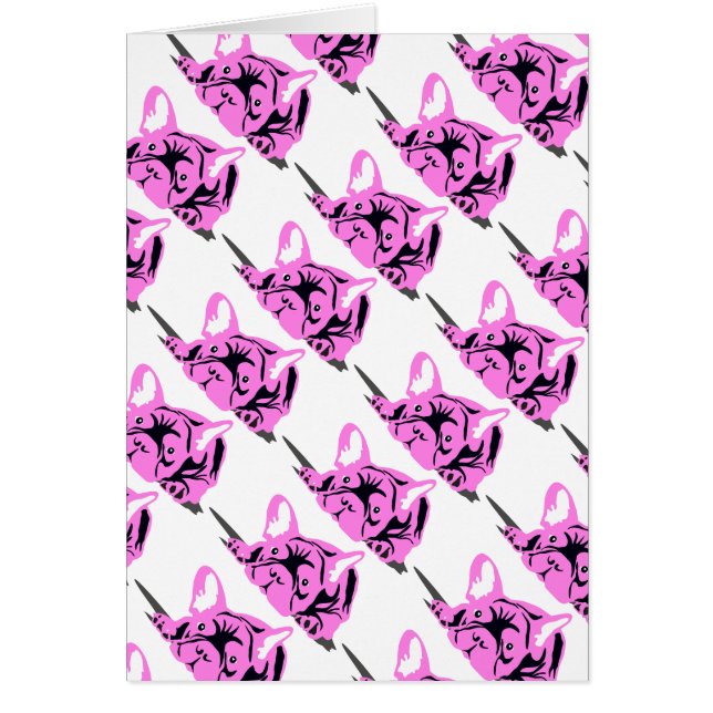 ブルドッグフランスのカード (正面)