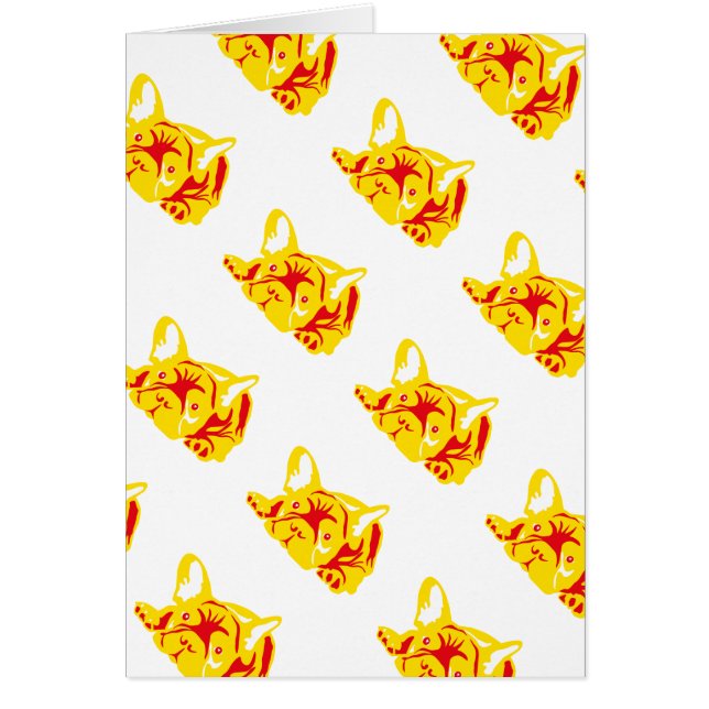 ブルドッグフランスのカード (正面)