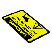 ブルドッグフランスのガユーモアのあるードドッグ警告ズ マグネット (右側)