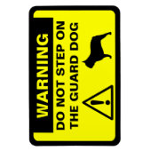 ブルドッグフランスのガユーモアのあるードドッグ警告ズ マグネット (縦)