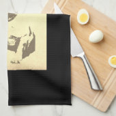 ブルドッグフランスのキッチンタオルのカスタマイズ キッチンタオル (四つ折り)