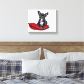 ブルドッグフランスのキャンバス キャンバスプリント (インサイチュ (寝室))