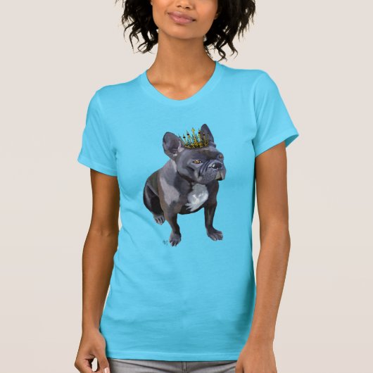 ブルドッグフランスのキング Tシャツ (正面)