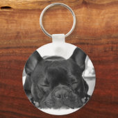 ブルドッグフランスのキーチェーン キーホルダー (正面)