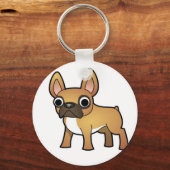 ブルドッグフランスのキーチェーン キーホルダー (正面)