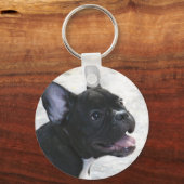 ブルドッグフランスのキーチェーン キーホルダー (正面)