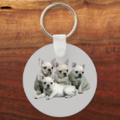 ブルドッグフランスのキーチェーン キーホルダー (正面)