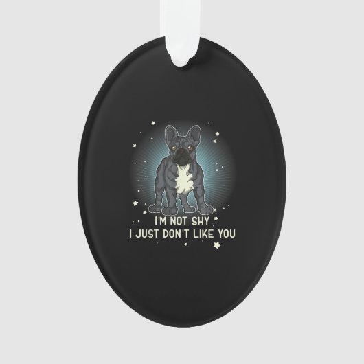 ブルドッグフランスのギフト女性男性子供 オーナメント (正面)