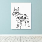 ブルドッグフランスのギフト キャンバスプリント (インサイチュ (ウッドフロア))