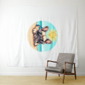 ブルドッグフランスのギフト タペストリー (インサイチュ(横))