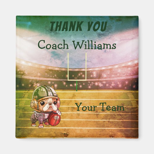 ブルドッグフランスのクアルターバックよりもコーチ マグネット (正面)