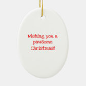 ブルドッグフランスのクリスマスの装飾 セラミックオーナメント (裏面)