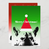 ブルドッグフランスのクリスマスカード シーズンカード (正面/裏面)