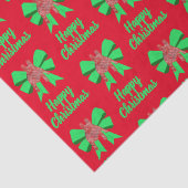 ブルドッグフランスのクリスマスドッグ&グリーンボウレッド 薄葉紙 (詳細)